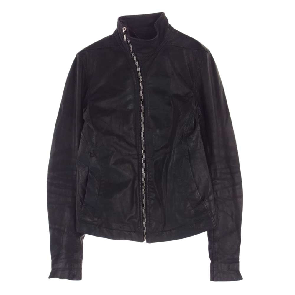 Rick Owens リックオウエンス 国内正規品 Mollino カーフレザー ライダース ジャケット ブラック系 48【中古】