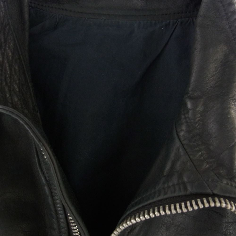 Rick Owens リックオウエンス 国内正規品 Mollino カーフレザー ライダース ジャケット ブラック系 48【中古】
