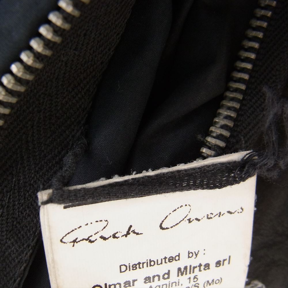 Rick Owens リックオウエンス 国内正規品 Mollino カーフレザー ライダース ジャケット ブラック系 48【中古】