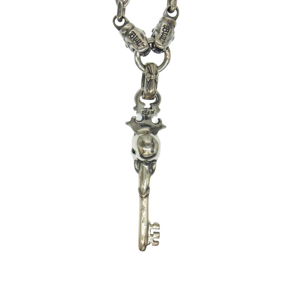 BILL WALL LEATHER ビルウォールレザー 2パンサー スクエアチェーン グッドラックスカルキー ネックレス シルバー系【中古】