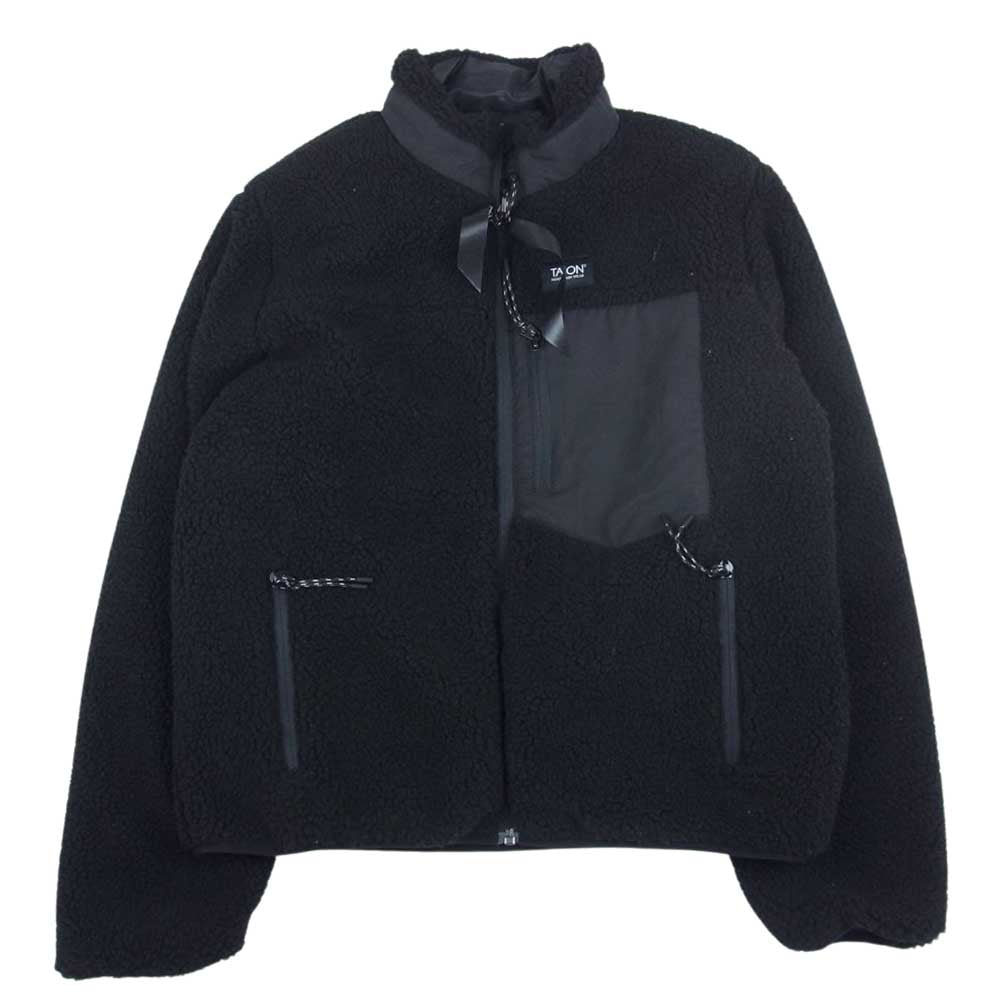 タイオン リバーシブル フリース ダウン ジャケット ブラック系 L【中古】