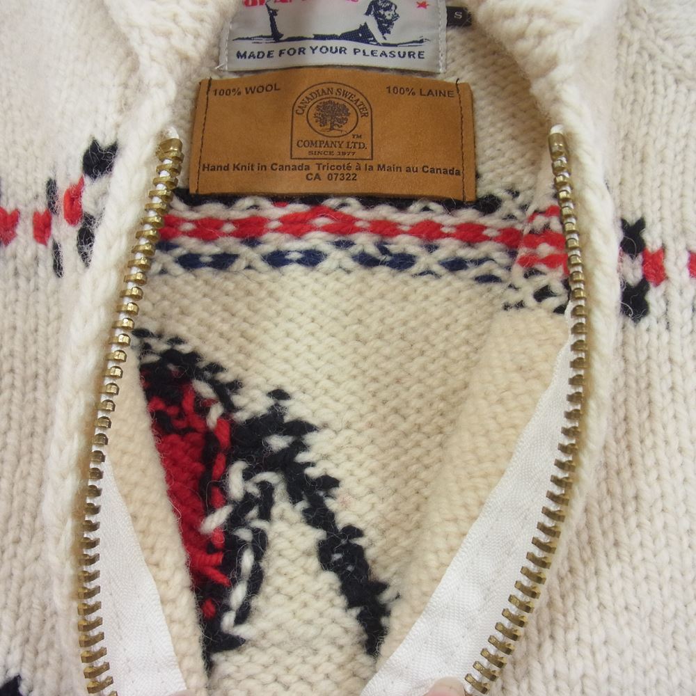 HYSTERIC GLAMOUR ヒステリックグラマー 0253ND11 WOODY WOODPECKER ウッディーウッドペッカー カウチンニット ジャケット オフホワイト系 S【中古】