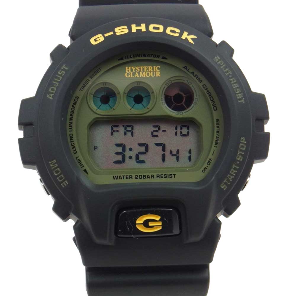 G-SHOCK ジーショック  × HYSTERIC GLAMOUR ヒステリックグラマー DW-6900FS ウォッチ 腕時計 ブラック系【極上美品】【中古】