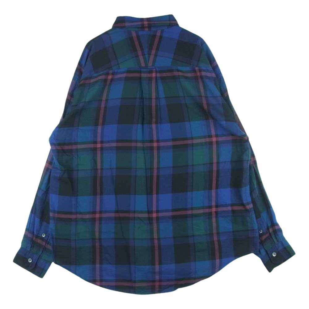 DESCENDANT ディセンダント Check Shirt ロングスリーブ 長袖 チェック シャツ ブルー系 グリーン系 レッド系 1【中古】
