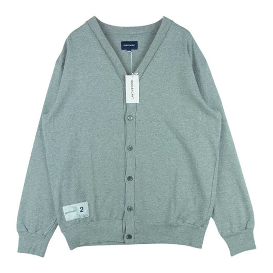 DESCENDANT ディセンダント 19SS 191ATDS-CSM41 NURSE CARDIGAN コットン カーディガン グレー系 2【美品】【中古】