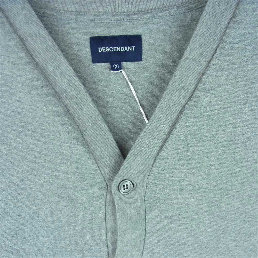 DESCENDANT ディセンダント 19SS 191ATDS-CSM41 NURSE CARDIGAN コットン カーディガン グレー系 2【美品】【中古】