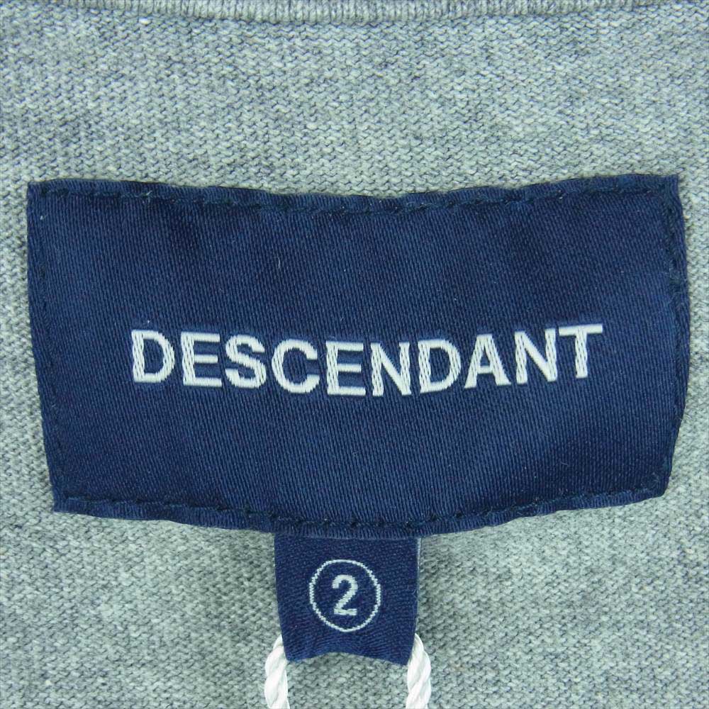 DESCENDANT ディセンダント 19SS 191ATDS-CSM41 NURSE CARDIGAN コットン カーディガン グレー系 2【美品】【中古】