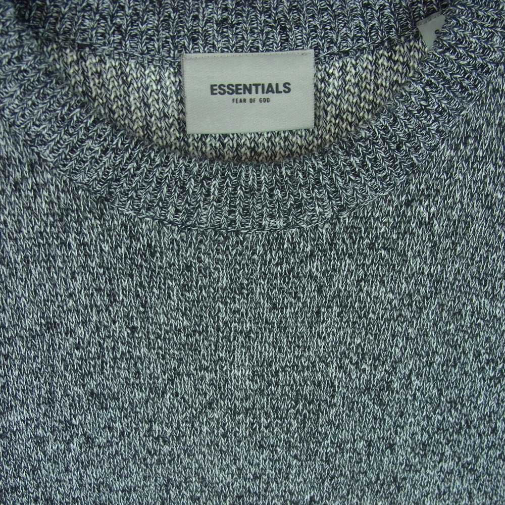 ESSENTIAL DESIGNS エッセンシャルデザインズ FOG フィアオブゴッド フロントロゴ ニット セーター グレー系 S【中古】