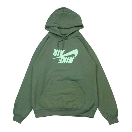 NIKE ナイキ AIR JORDAN Travis Scott エアージョーダン トラヴィススコット Cactus Jack Highest Hoodie カクタスジャック 加工 スウェット パーカー グレイッシュグリーン系 S【中古】