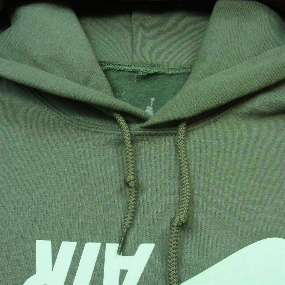 NIKE ナイキ AIR JORDAN Travis Scott エアージョーダン トラヴィススコット Cactus Jack Highest Hoodie カクタスジャック 加工 スウェット パーカー グレイッシュグリーン系 S【中古】