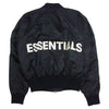 ESSENTIAL DESIGNS エッセンシャルデザインズ FOG フィアオブゴッド バックロゴ ボンバー フライト ジャケット ブラック系 XS【中古】
