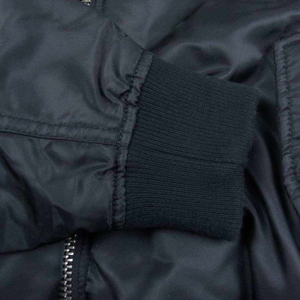 ESSENTIAL DESIGNS エッセンシャルデザインズ FOG フィアオブゴッド バックロゴ ボンバー フライト ジャケット ブラック系 XS【中古】
