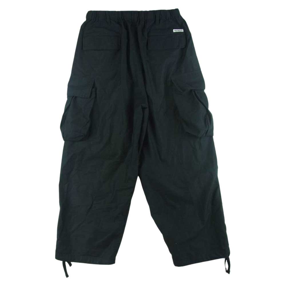 COOTIE クーティー 21AW Back Satin Error Fit Cargo Easy Pants ワイド カーゴ パンツ コットン 日本製 ブラック系 M【中古】