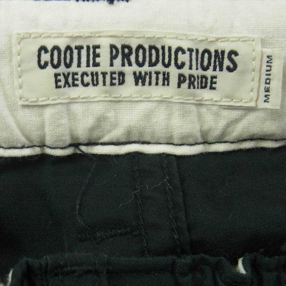 COOTIE クーティー 21AW Back Satin Error Fit Cargo Easy Pants ワイド カーゴ パンツ コットン 日本製 ブラック系 M【中古】