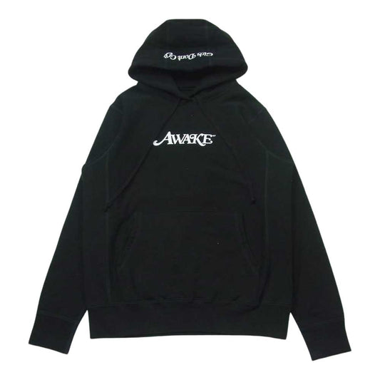 ガールズドントクライ 19AW AWAKE NY アウェイク ロゴ プリント プルオーバー スウェット パーカー ブラック系 S【中古】