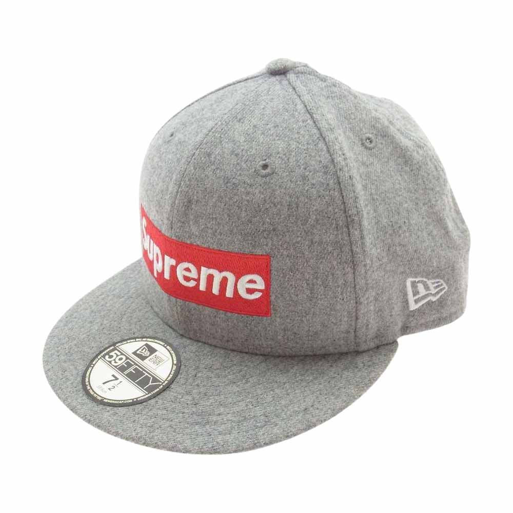 Supreme シュプリーム 12SS  New Era National Champion Box Logo Cap ウール ボックスロゴ キャップ グレー系 7.5(59.6cm)【中古】
