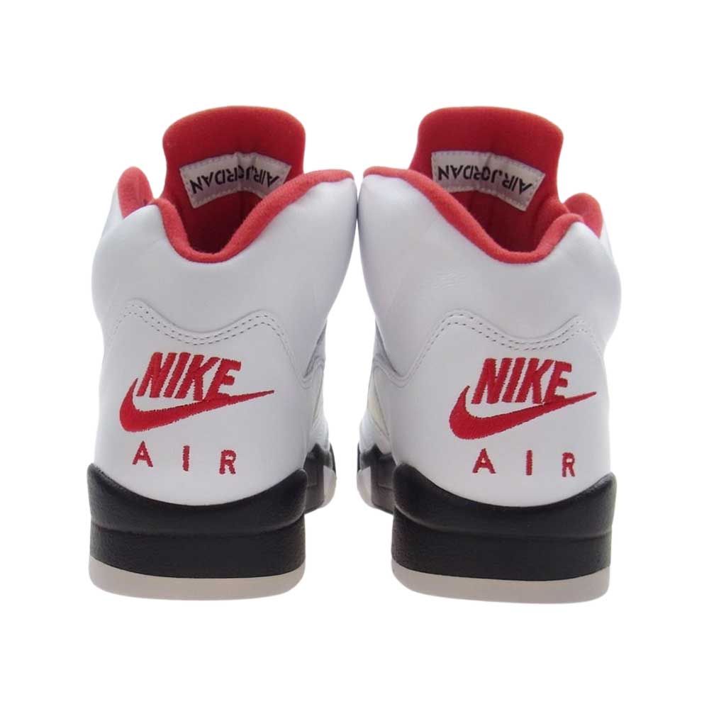 NIKE ナイキ DA1911-102 AIR JORDAN 5 RETRO FIRE RED エアジョーダン 5 レトロ ファイアレッド ハイカット スニーカー ホワイト系 レッド系 25.0cm【新古品】【未使用】【中古】