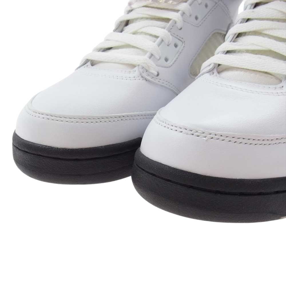 NIKE ナイキ DA1911-102 AIR JORDAN 5 RETRO FIRE RED エアジョーダン 5 レトロ ファイアレッド ハイカット スニーカー ホワイト系 レッド系 25.0cm【新古品】【未使用】【中古】