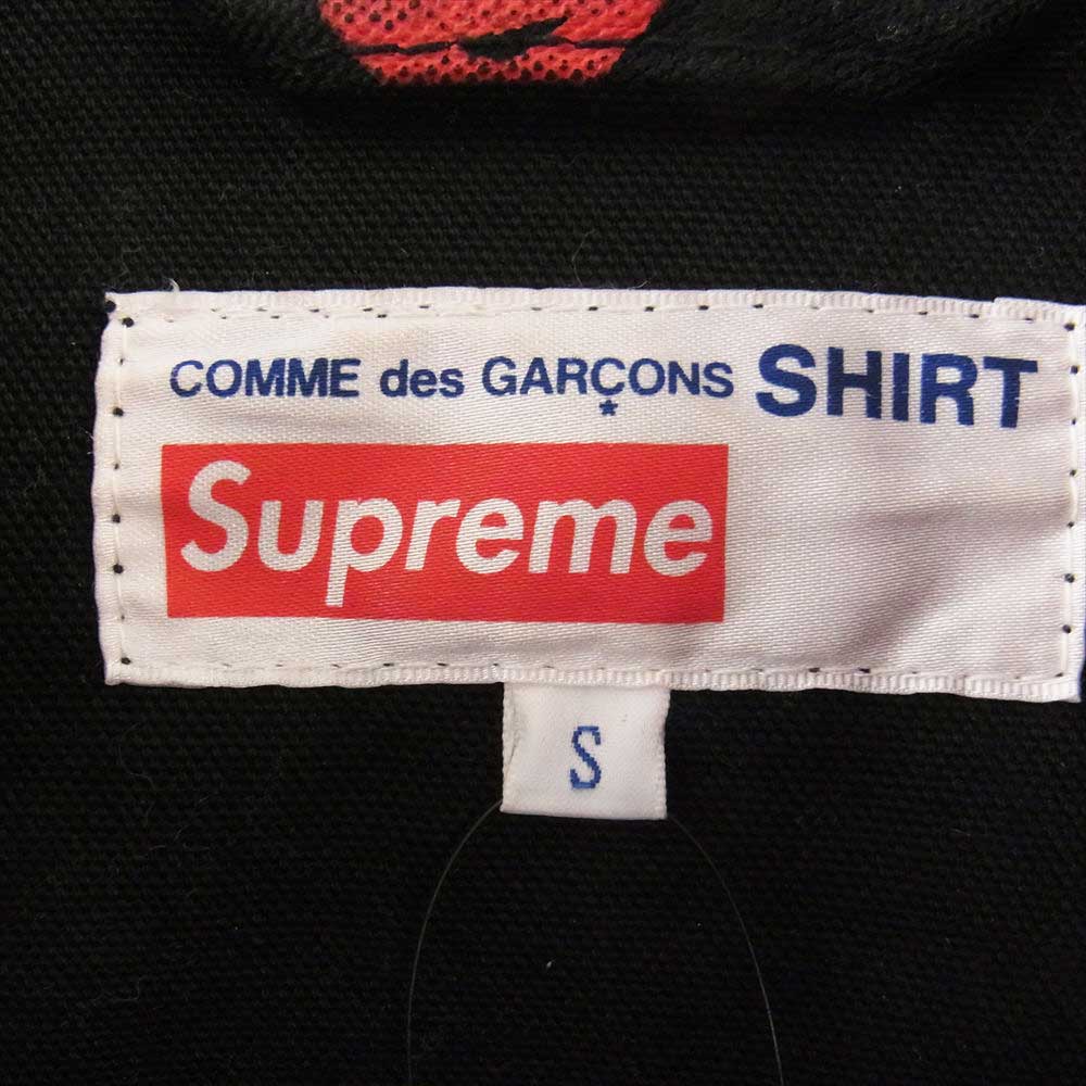 Supreme シュプリーム 18AW  × C.D.G SHIRT Printed Canvas Chore Coat コート ジャケット ブラック系 レッド系 S【中古】