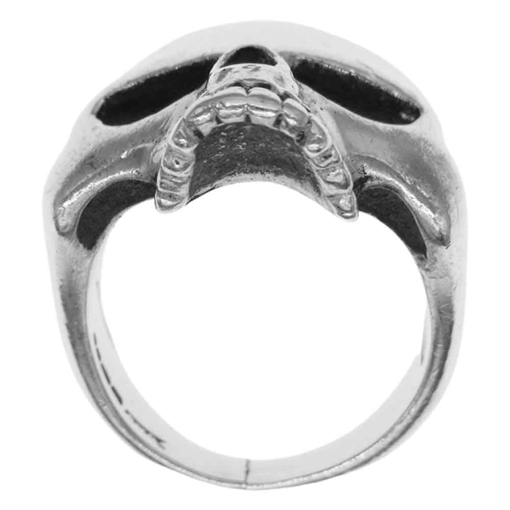 CRAZY PIG クレイジーピッグ エビル スカル リング シルバー系【中古】