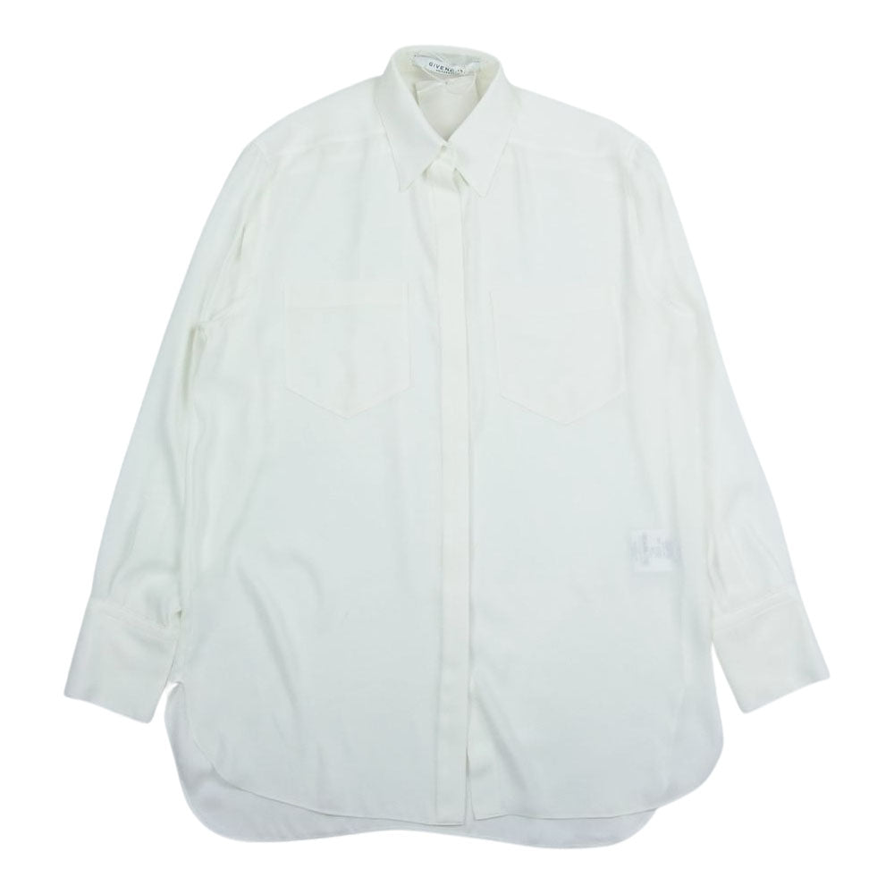GIVENCHY ジバンシィ BW60BE11QE ポリエステル シフォン シアー シャツ ホワイト ホワイト系 34【中古】