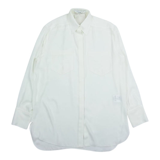 GIVENCHY ジバンシィ BW60BE11QE ポリエステル シフォン シアー シャツ ホワイト ホワイト系 34【中古】