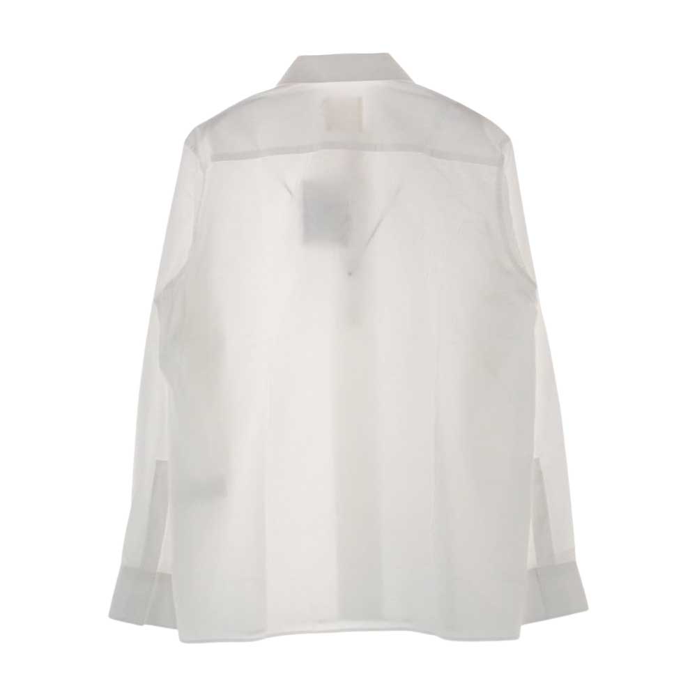 GIVENCHY ジバンシィ BLE600113T3 コットン ジップ シャツ 長袖 ホワイト系【中古】