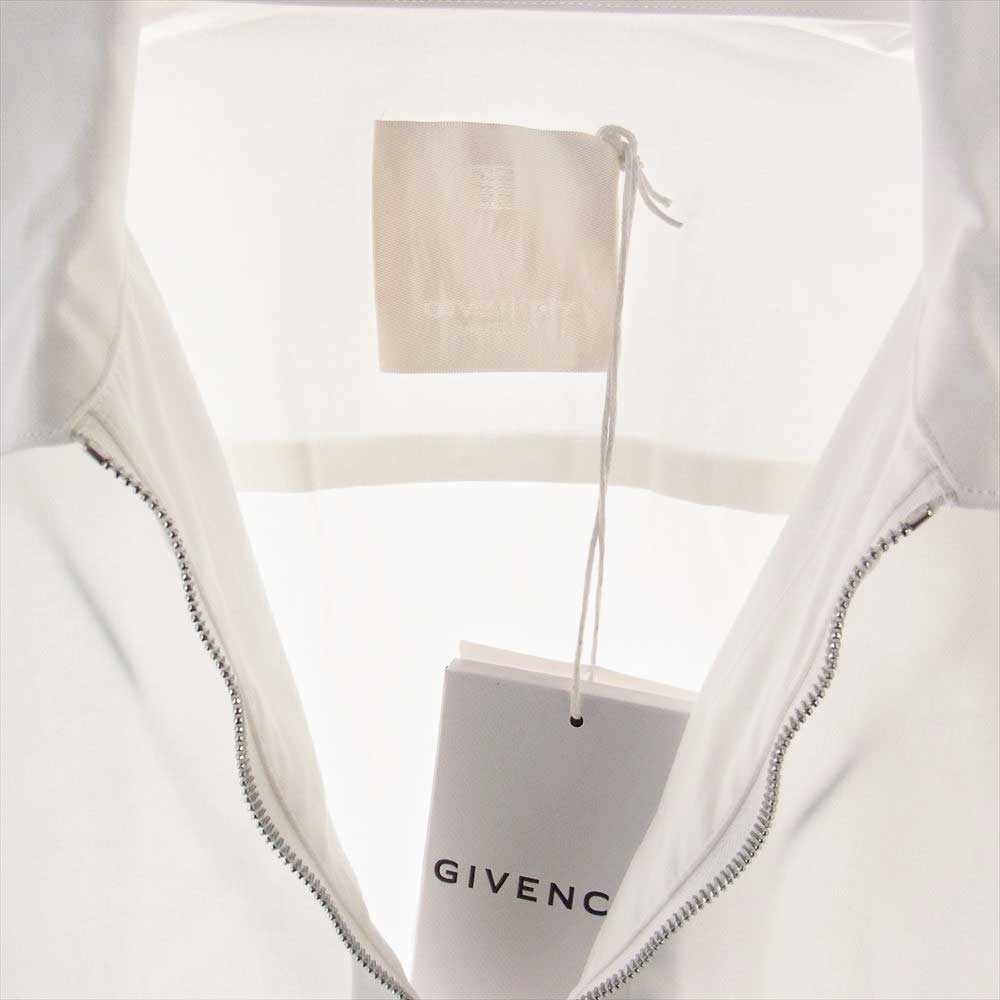 GIVENCHY ジバンシィ BLE600113T3 コットン ジップ シャツ 長袖 ホワイト系【中古】