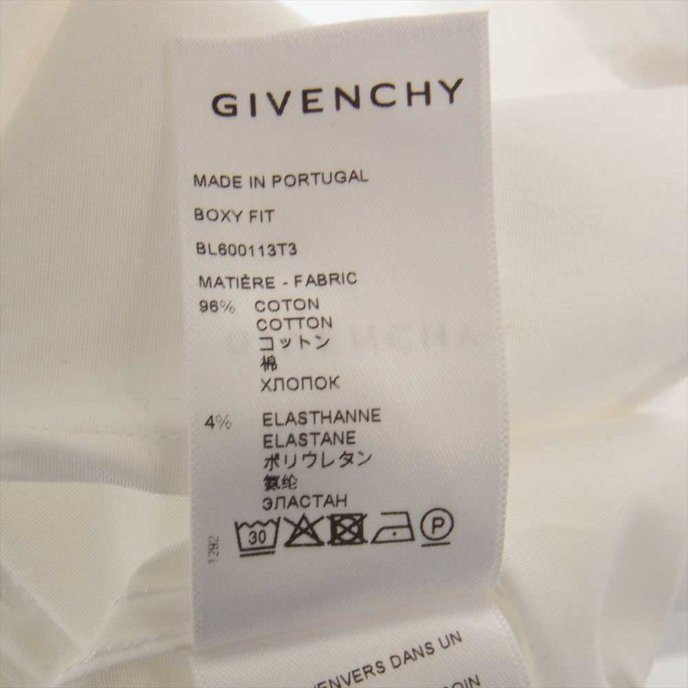 GIVENCHY ジバンシィ BLE600113T3 コットン ジップ シャツ 長袖 ホワイト系【中古】