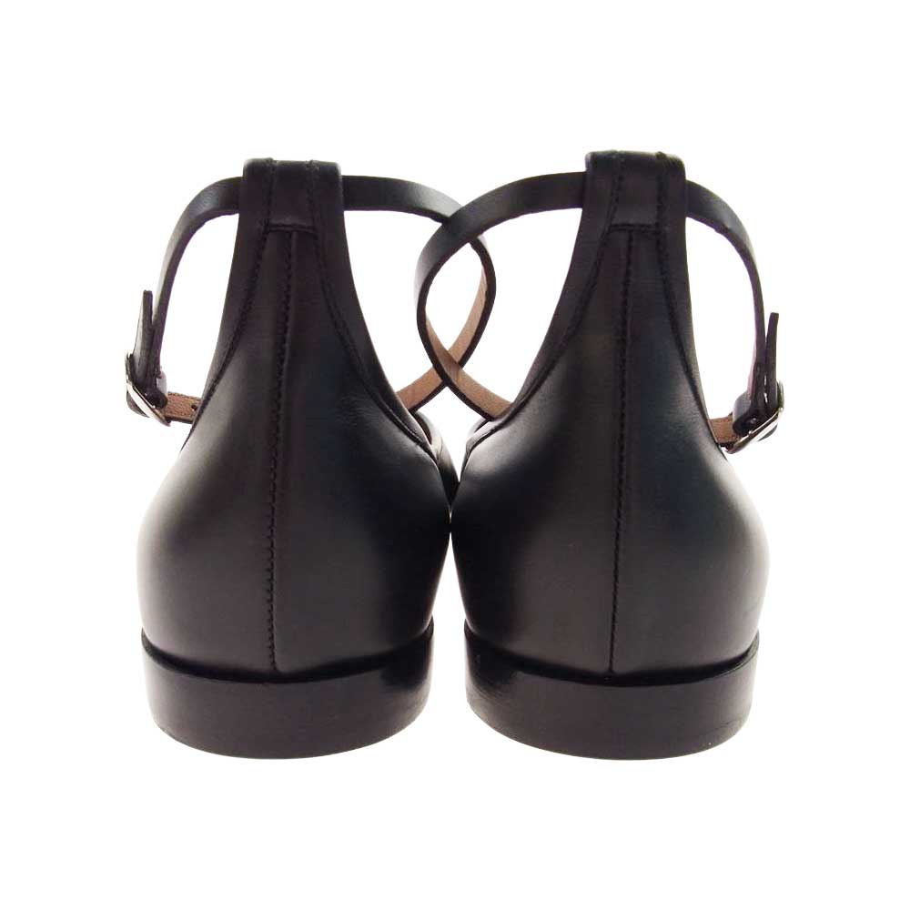 GIVENCHY ジバンシィ BE09206004-004 UNIF BALL GRAPHIC アンクルストラップ フラット パンプス  ブラック系 ホワイト系 36【新古品】【未使用】【中古】