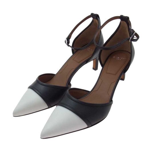 GIVENCHY ジバンシィ BE09207004-004 UNIFORM PUMP 6 GRAPHIC アンクルストラップ パンプス  ブラック系 36【新古品】【未使用】【中古】