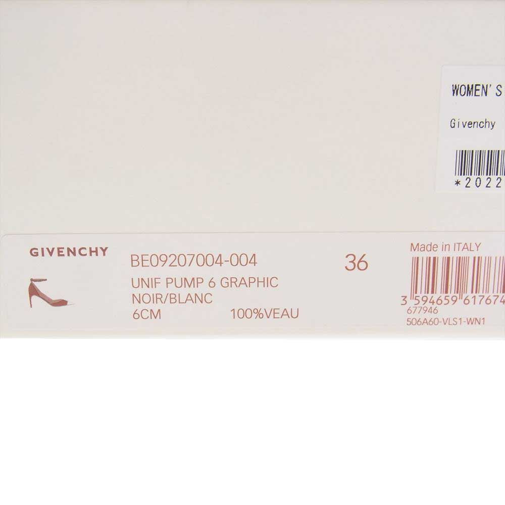 GIVENCHY ジバンシィ BE09207004-004 UNIFORM PUMP 6 GRAPHIC アンクルストラップ パンプス  ブラック系 36【新古品】【未使用】【中古】