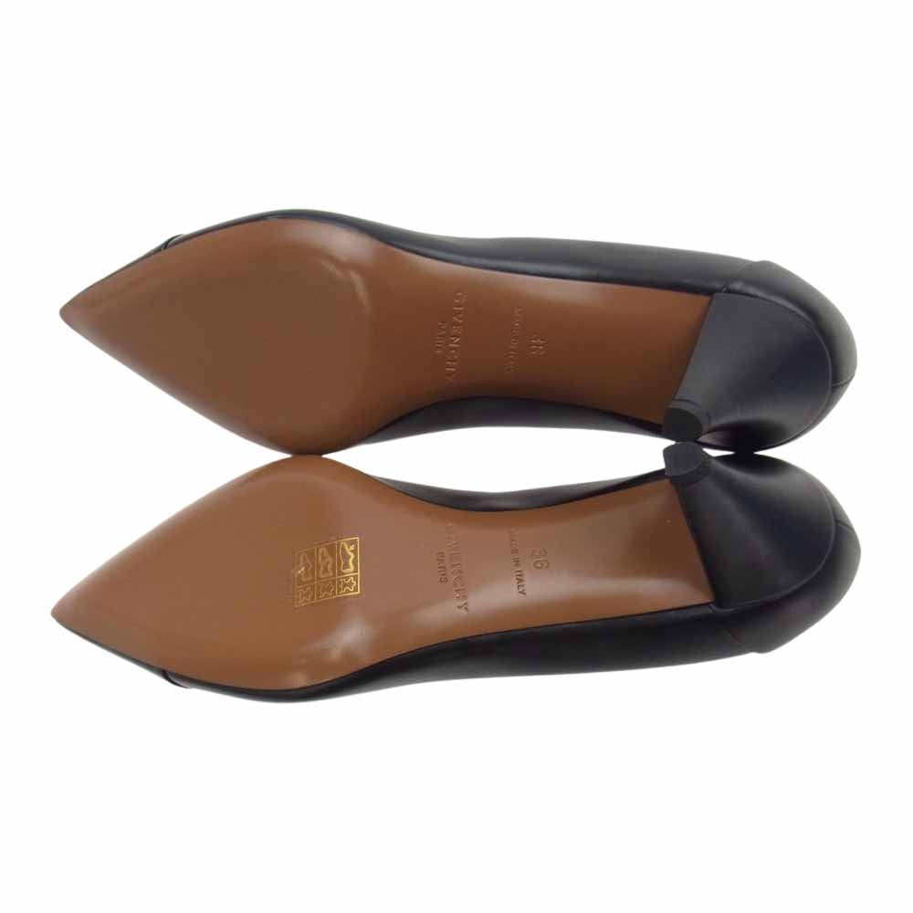 GIVENCHY ジバンシィ BA4003A005-001 UNIFORM PUMP 60 レザー パンプス  ブラック系 36【新古品】【未使用】【中古】