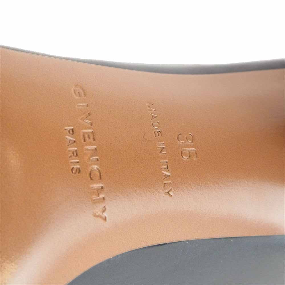 GIVENCHY ジバンシィ BA4003A005-001 UNIFORM PUMP 60 レザー パンプス  ブラック系 36【新古品】【未使用】【中古】