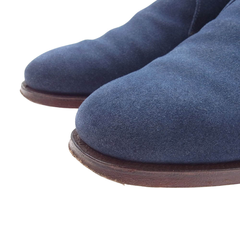 CROCKETT&JONES クロケットアンドジョーンズ 1645 チャートシー チャッカブーツ スエード ブーツ ネイビー系 25cm【中古】