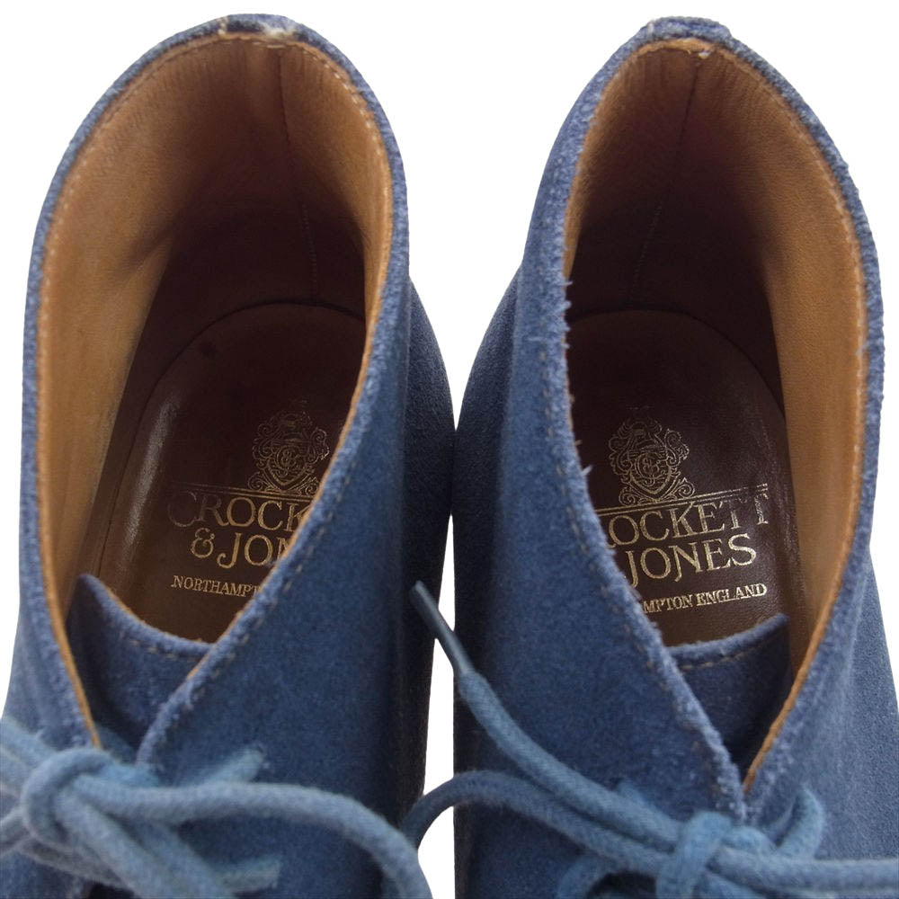 CROCKETT&JONES クロケットアンドジョーンズ 1645 チャートシー チャッカブーツ スエード ブーツ ネイビー系 25cm【中古】
