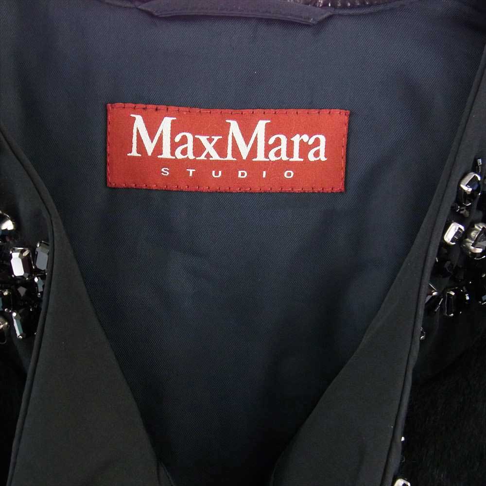 MAX MARA マックスマーラ 64660143 Max Mara Studio マックス マーラ ステュディオ コート ファー ビジュー ブラック系【中古】