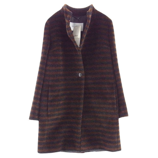 MAX MARA マックスマーラ 11-08-60433 アルパカ シャギー コート ブラウン系 38【新古品】【未使用】【中古】