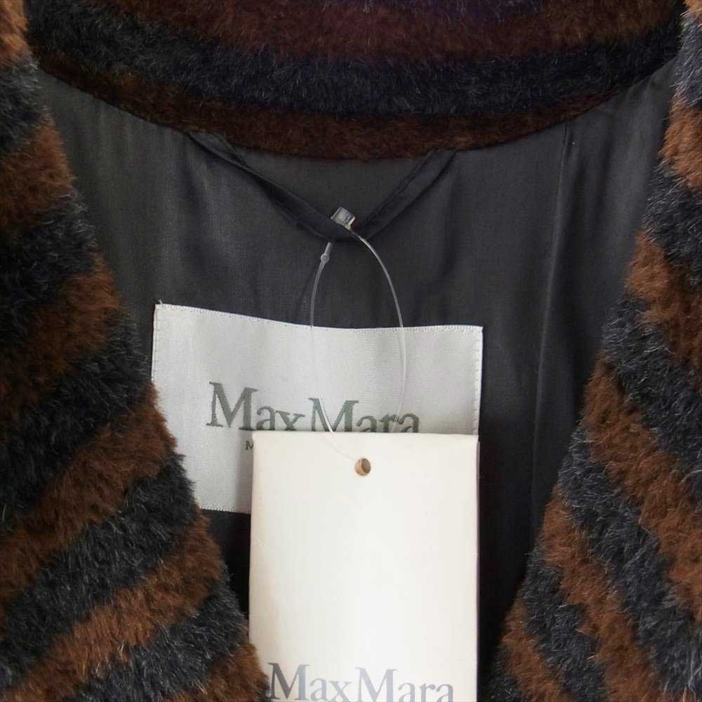 MAX MARA マックスマーラ 11-08-60433 アルパカ シャギー コート ブラウン系 38【新古品】【未使用】【中古】