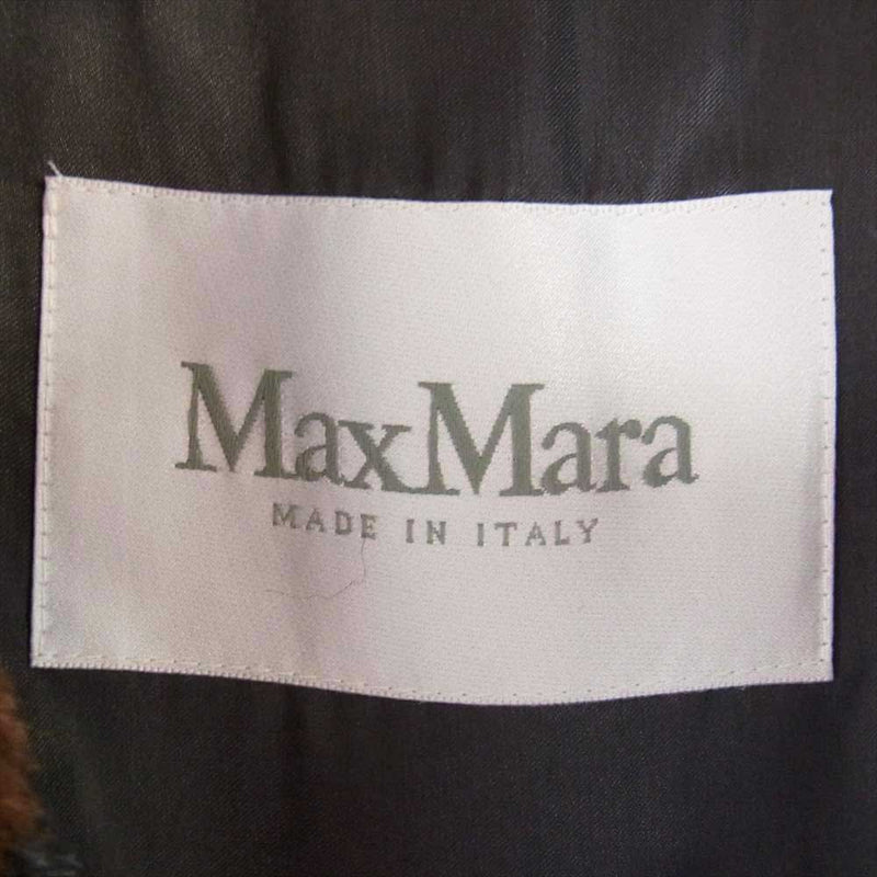 MAX MARA マックスマーラ 11-08-60433 アルパカ シャギー コート ブラウン系 38【新古品】【未使用】【中古】
