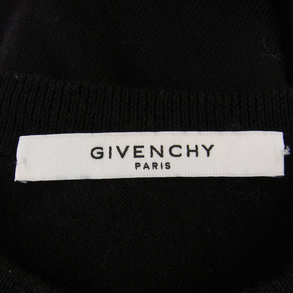 GIVENCHY ジバンシィ BM909N404X テープロゴ ウール クルーネック ニット セーター ブラック系【中古】