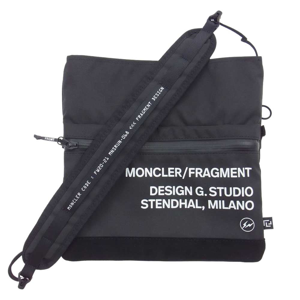 MONCLER モンクレール FRAGMENT RAMIDUS SACOCHE BAG POUCH HIROSHI FUJIWARA フラグメント ラミダス サコッシュ ショルダーバッグ ブラック系【美品】【中古】