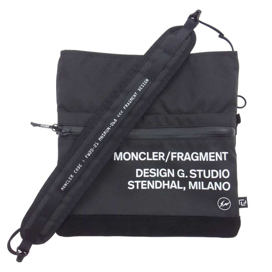 MONCLER モンクレール FRAGMENT RAMIDUS SACOCHE BAG POUCH HIROSHI FUJIWARA フラグメント ラミダス サコッシュ ショルダーバッグ ブラック系【美品】【中古】