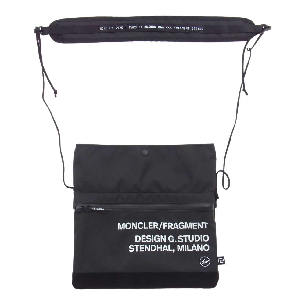 MONCLER モンクレール FRAGMENT RAMIDUS SACOCHE BAG POUCH HIROSHI FUJIWARA フラグメント ラミダス サコッシュ ショルダーバッグ ブラック系【美品】【中古】
