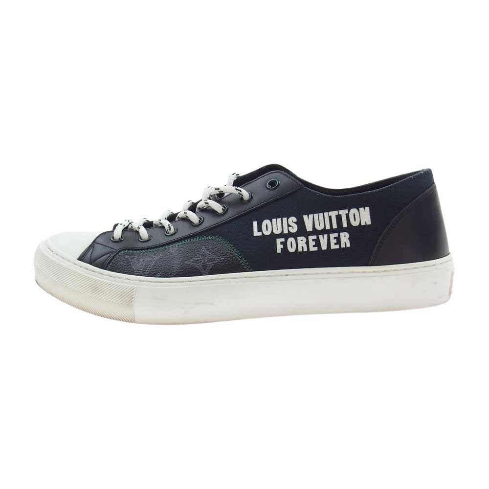 LOUIS VUITTON ルイ・ヴィトン TATOO FOREVER モノグラム タトゥーライン フォーエバー ローカットスニーカー ブラック系 8【中古】