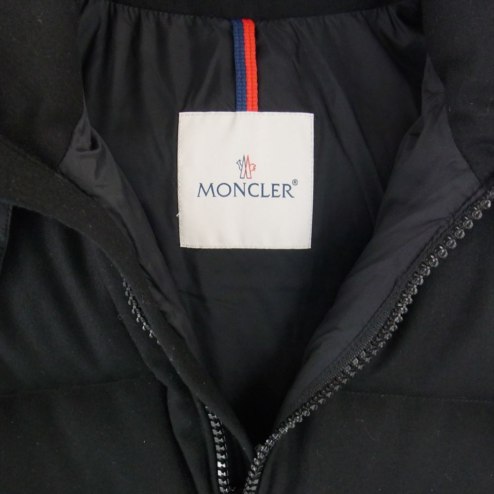 MONCLER モンクレール MONTGENEVRE モンジュネーブル ウール ダウンジャケット ブラック系 1【中古】