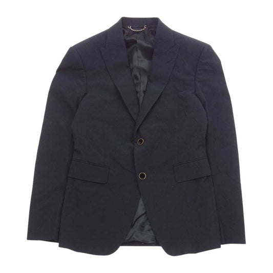 LOUIS VUITTON ルイ・ヴィトン モノグラム ピークドラペル 2B テーラードジャケット ブラック系【中古】