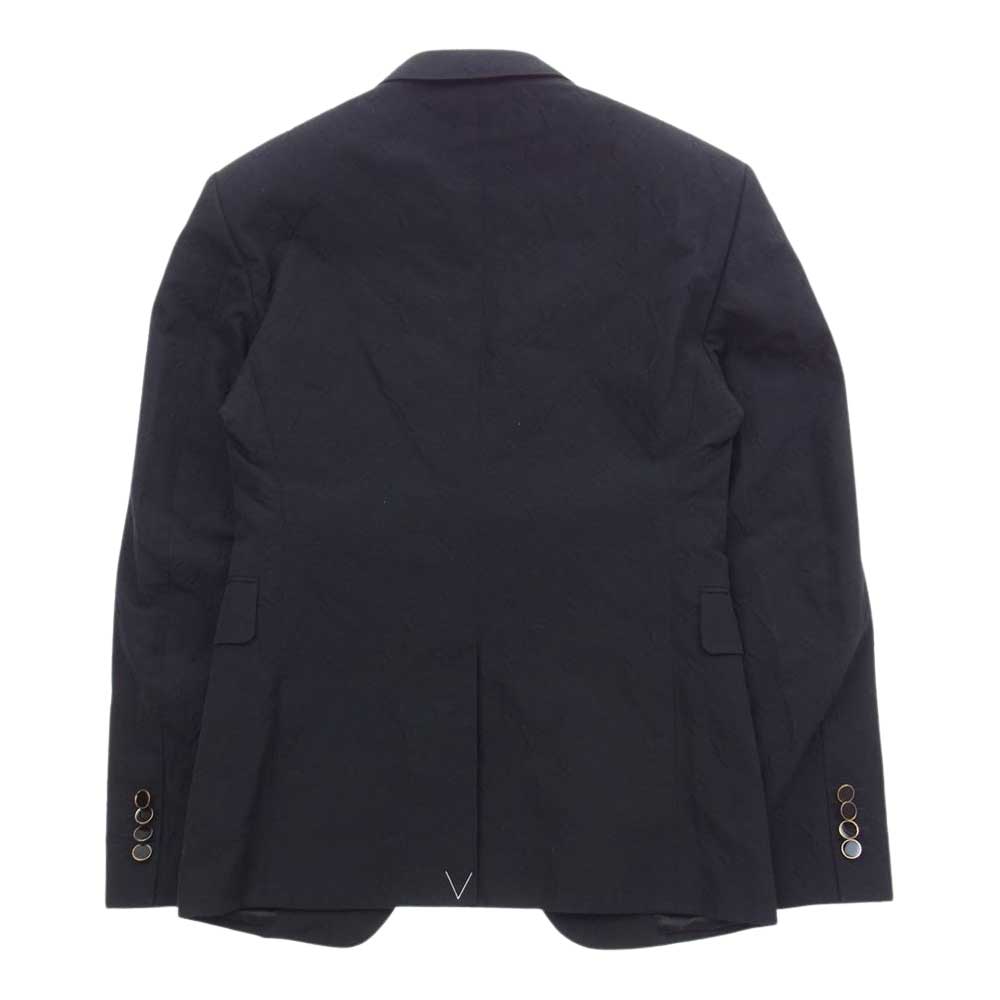 LOUIS VUITTON ルイ・ヴィトン モノグラム ピークドラペル 2B テーラードジャケット ブラック系【中古】