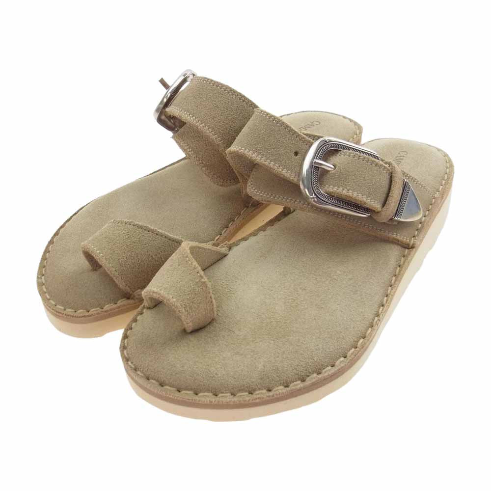 カミナンド 2225W 2225W-SUNEW THUMB LOOP SANDALS SUEDE サムループ スエードレザー サンダル ベージュ系【新古品】【未使用】【中古】