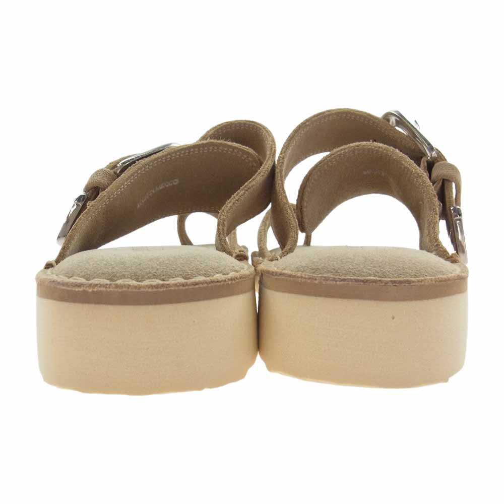 カミナンド 2225W 2225W-SUNEW THUMB LOOP SANDALS SUEDE サムループ スエードレザー サンダル ベージュ系【新古品】【未使用】【中古】